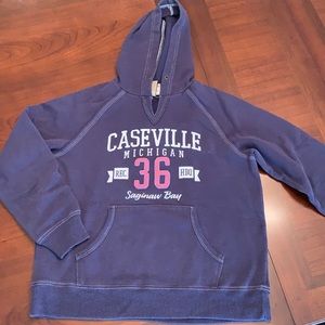 Navy Caseville Michigan hoodie